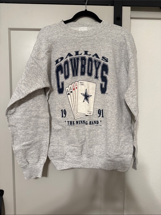 Dallas Cowboys Authentic Other - Dallas Cowboys Gray Crewneck Sweatshirt - 1991 Logo